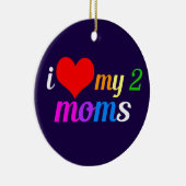 母と母の二人が大好きゲイプライド娘 セラミックオーナメント (右)