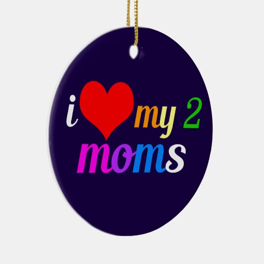 母と母の二人が大好きゲイプライド娘 セラミックオーナメント (右)