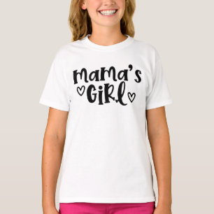母と母の日をコーディネートするママの女の子 Tシャツ