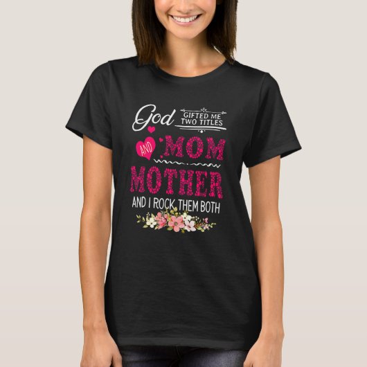 『母と母の花の母』という二題を私に教えた。 Tシャツ (正面)