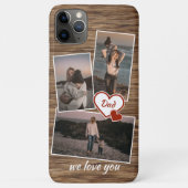 母と父と愛のハートのフォトカスタムギフト Case-Mate iPhoneケース (裏面)
