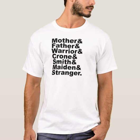 母と父と戦士&クローン&スミス&メイド Tシャツ (正面)