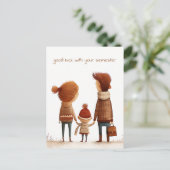 母と父と手を携える少年 ポストカード (スタンド正面)