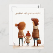 母と父と手を携える少年 ポストカード (正面/裏面)