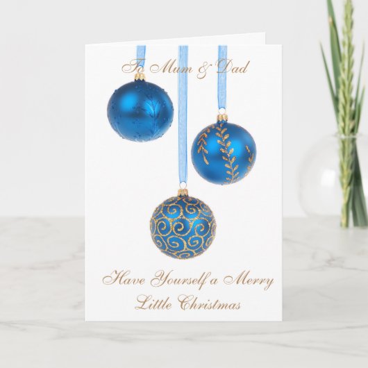 母と父のクリスマスカード シーズンカード (正面)