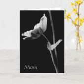 母と白の花カード カード (黄色い花)