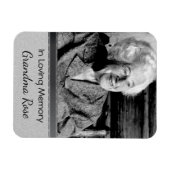 母と祖母のための銀メモリアムマグネット マグネット (横)