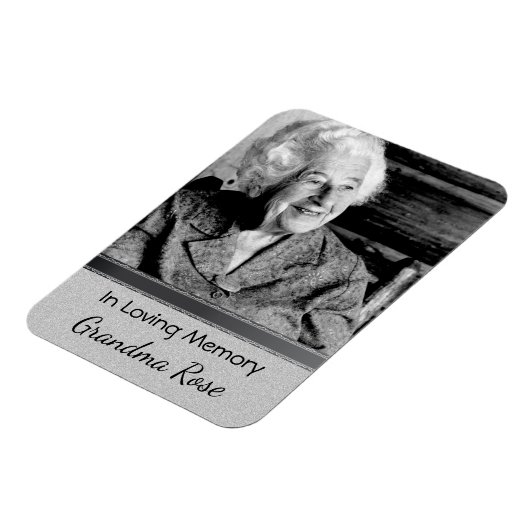 母と祖母のための銀メモリアムマグネット マグネット (左側)