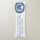 母と私とバラの青 ボディピロー (正面縦)