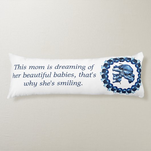 母と私とバラの青 ボディピロー (正面)