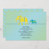 母と私ブルーエレファントベビー発表 案内状 (正面/裏面)