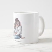 母と私 – 心のこもった母の日のマグカップ ジャンボコーヒーマグカップ (正面右)