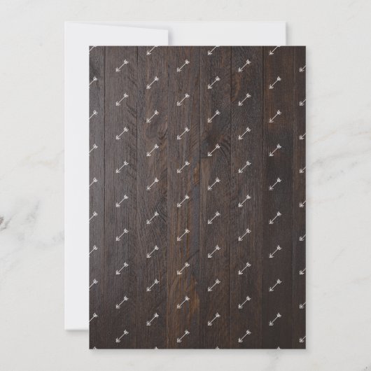 母と素朴ベビークマ赤ちゃんシャワー招待状 招待状 (裏面)