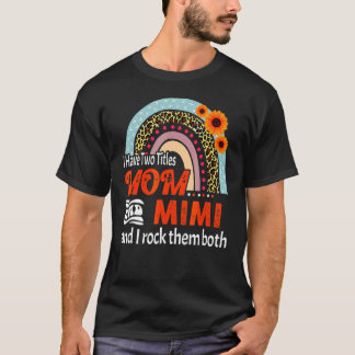 母と美美の母の日の雨天風呂の2つのタイトルを持っている Tシャツ