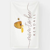 母と蜂のブライダルシャワー旗 横断幕 (縦)