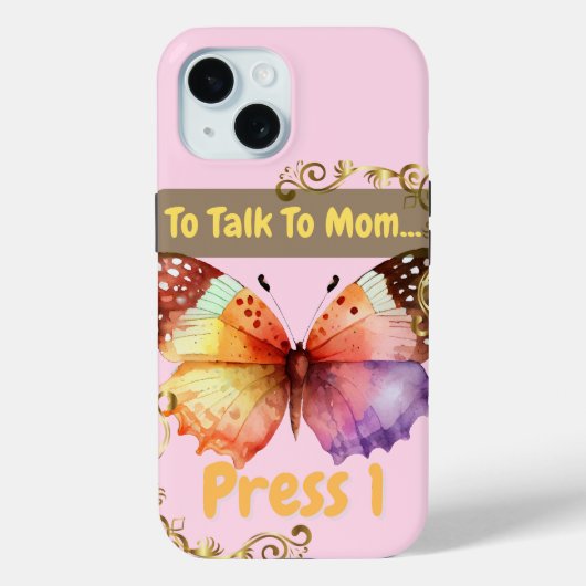 母と話すには、1を押してください Case-Mate iPhoneケース (裏面)