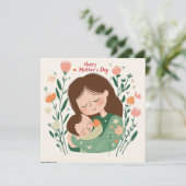 母と赤ちゃんのハグ 母の日のカード シーズンカード (スタンド正面)