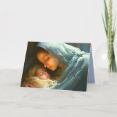 母と赤ちゃんクリスマスカード カード (正面)