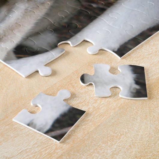 母と赤ん坊の動物ウルフ写真動物 ジグソーパズル (側面)