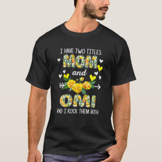 母と近江のフローラ母の2つのタイトルを持おもしろいつ Tシャツ