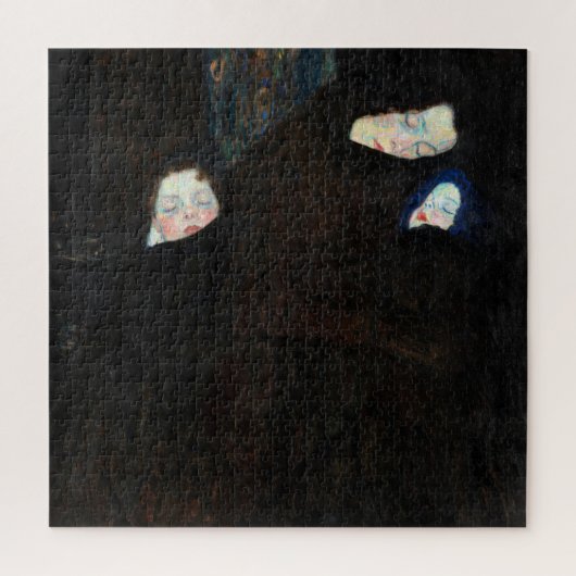 母と2人の子供たち,家族バイグスタフクリムト ジグソーパズル (縦)