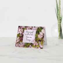 母なし母の日のカード – 速い。注記