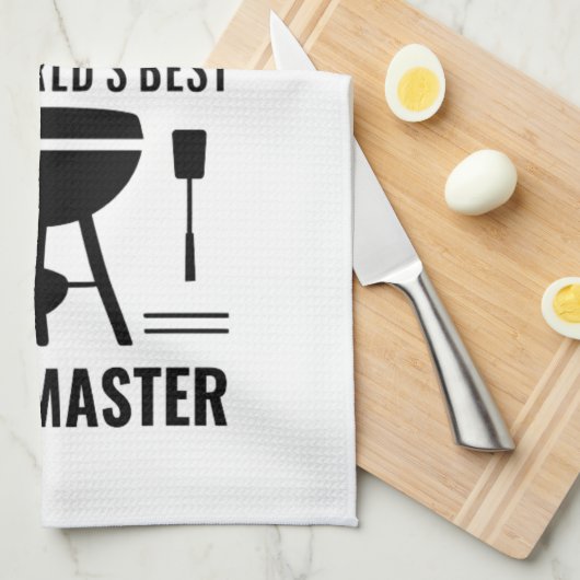 母なる世界のグリルマスター最高のキッチンタオル キッチンタオル (四つ折り)