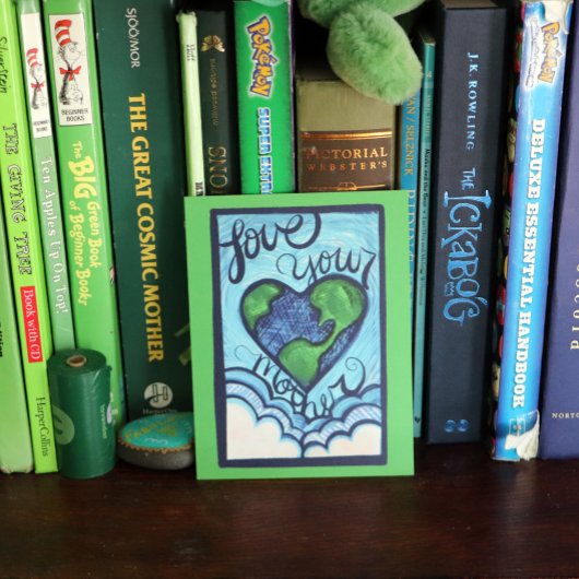 母なる地球の日のハートを愛自然する シーズンポストカード