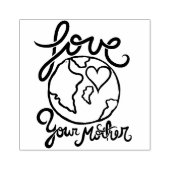 母なる地球の日を愛するハート ラバースタンプ (インプリント)