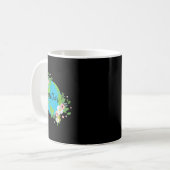 母なる地球の花 環境保護 自然 コーヒーマグカップ (正面左)