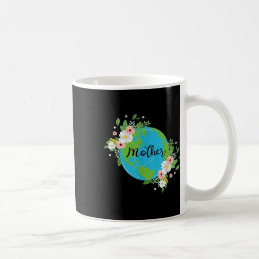 母なる地球の花 環境保護 自然 コーヒーマグカップ (右)