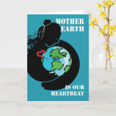 母なる地球は私たちのハートビート、地球の日、ガイア カード (黄色い花)