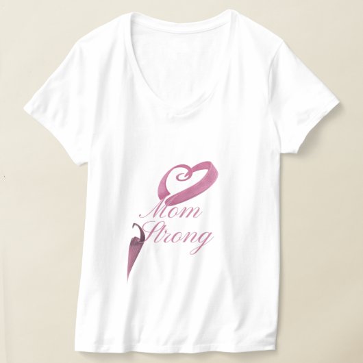 母なる強さ 癌啓発Tシャツ – 強い母なるインスピレーション Tシャツ (レイダウン)