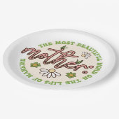 母なる最も美しい世界 ペーパープレート (アングル)