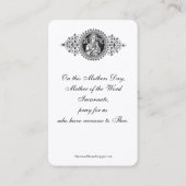 母なる母の日の聖 名刺 (裏面)