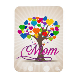 母なる生命の木のハート マグネット