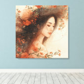 母なる自然の抱擁 ボヘミアン壁画  キャンバスプリント (インサイチュ (ウッドフロア))