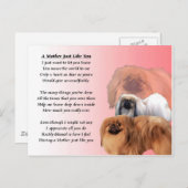 母なる詩 – ペキンゲス ポストカード (正面/裏面)