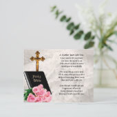 母なる詩 – 聖書&バラ ポストカード (スタンド正面)