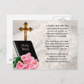 母なる詩 – 聖書&バラ ポストカード (正面/裏面)