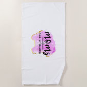 母なる贈り物の母が人生を美しく ビーチタオル (正面)