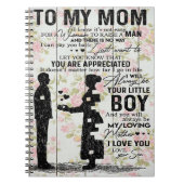 母にとって素晴らしい引用文、母がプレゼント ノートブック (正面)