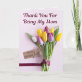 母になってくれてありがとう – 母の日帰りカード カード (正面)