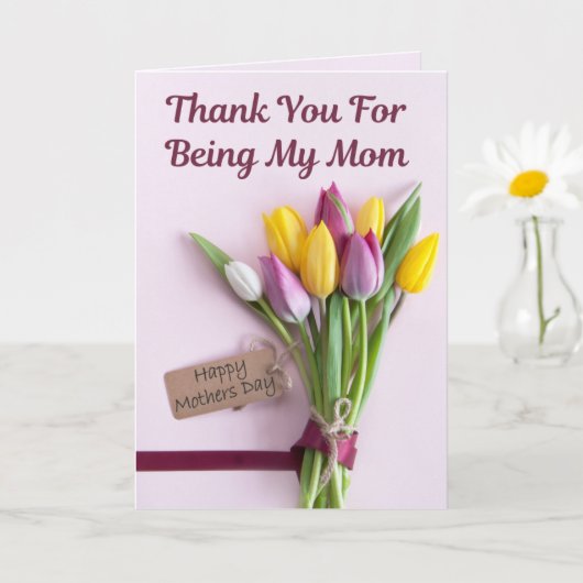 母になってくれてありがとう – 母の日帰りカード カード (小さな植物)