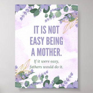 「母になることは簡単ではない」 – 金の女の子 ポスター