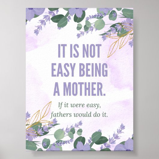 「母になることは簡単ではない」 – 金の女の子 ポスター (正面)