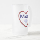 母になるのが大好き フロストグラスビールジョッキ (正面右)