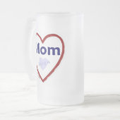 母になるのが大好き フロストグラスビールジョッキ (正面左)