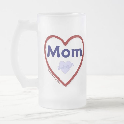 母になるのが大好き フロストグラスビールジョッキ (左)