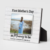 母になるほど早く妊娠した妻になる母 フォトプラーク (側面)